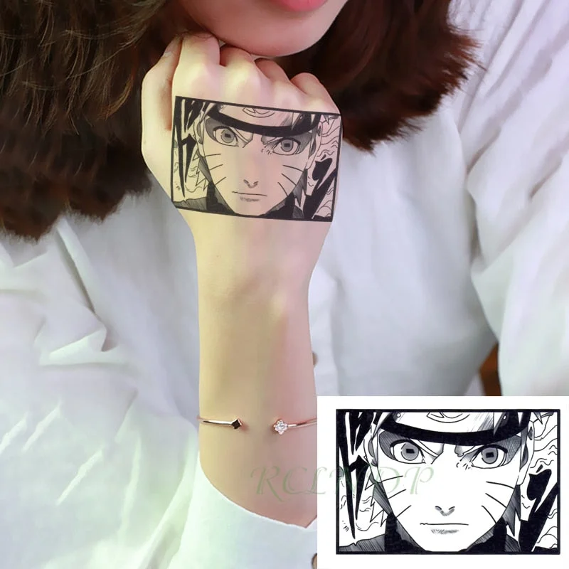 Waterproof Temporary Tattoo Sticker anime Cartoon Boy Cute Tatto Flash Tatoo Fake Tattoos Small Size Art for Kids Men Women