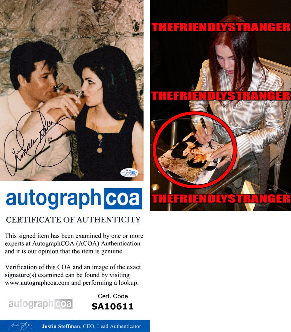 Rare PRICILLA PRESLEY signed Autographed 8X10 Photo Poster painting EXACT PROOF b Elvis ACOA COA