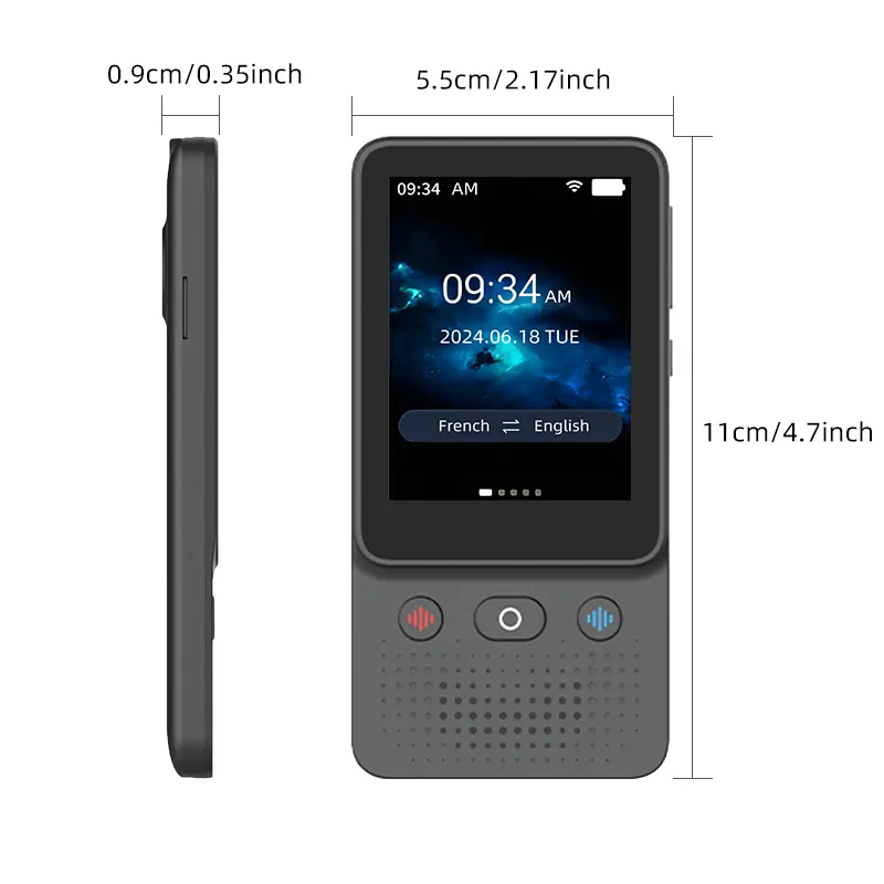 Product Introduction of AI Language Translator Device T21 | 138 Languages. Real-Time Voice & Photo Translation | Offline Mode & Touchscreen | Perfect for Travel & Business & Work Translation Traductor 8