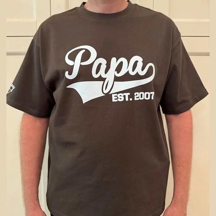 Personalized Dad T-shirt/Sweatshirt/Hoodie with Kids Name on Sleeve 