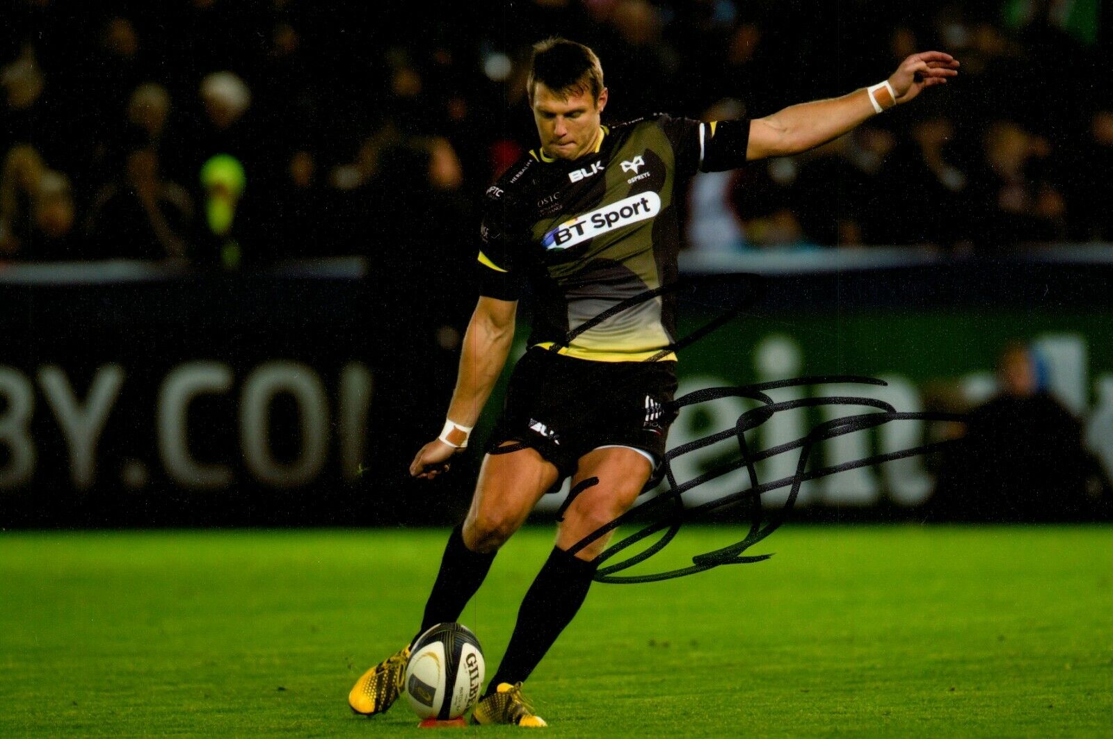 Dan Biggar Signed 6x4 Photo Poster painting Wales Rugby Union Northampton Saints Autograph +COA