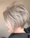 Platinum Grey Straight Elegant Short Natural Look Glueless Wig