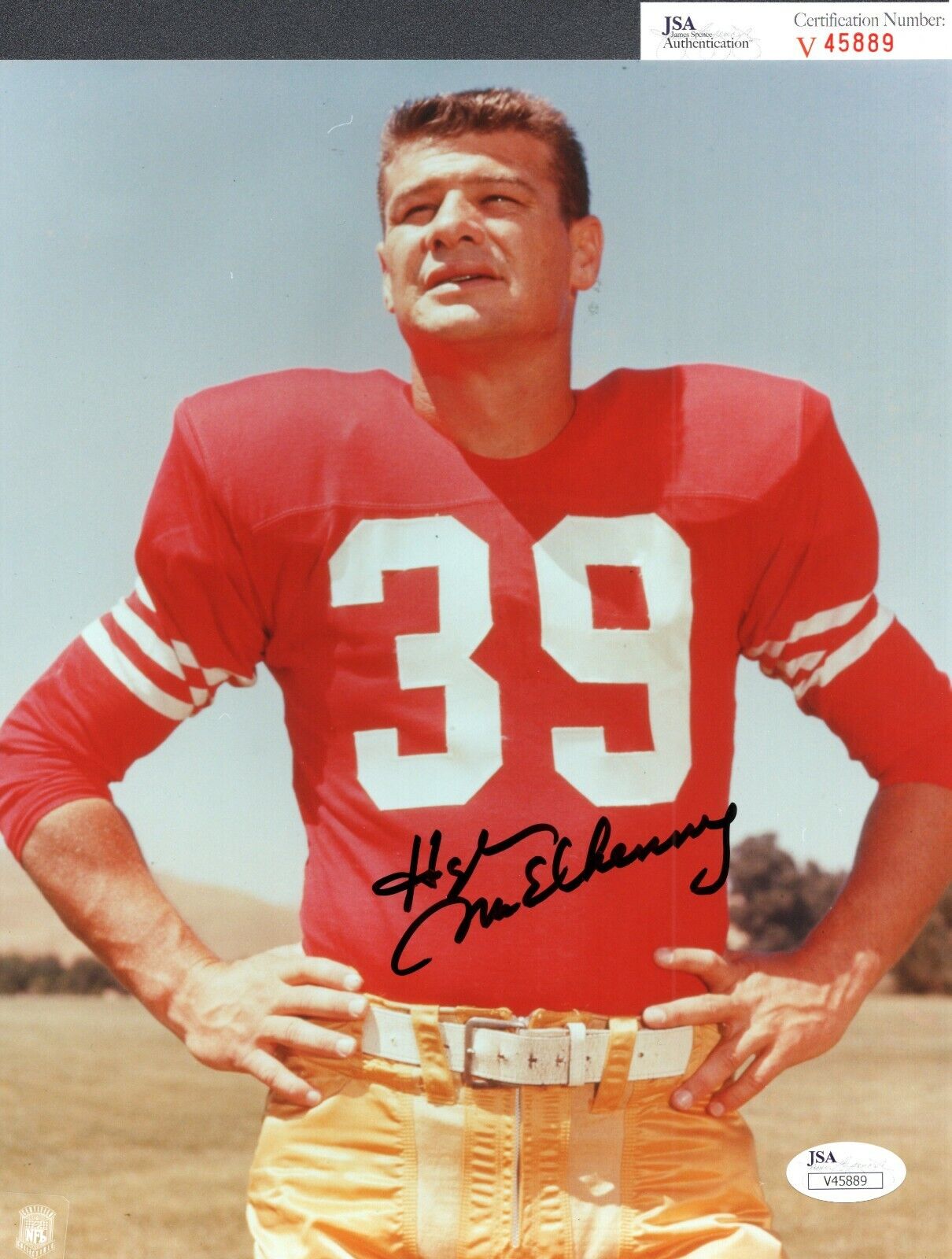 JSA Hugh McElhenny Autographed Signed AUTO 8x10 Photo Poster painting 49ers TRB 310