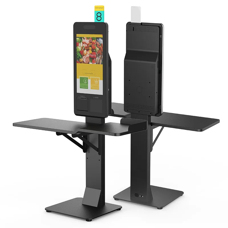 RFID All-in-One Vertical POS Register with print and Barcode Scanner for RFID Small Shops RFID Self-Checkout with 27" FHD Display