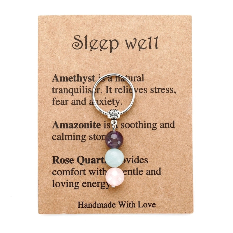 Minimalist Color Block Beaded Beaded Keychain