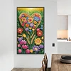  Love Flowers-Partial Special Diamond Painting-40*70CM-Large Size