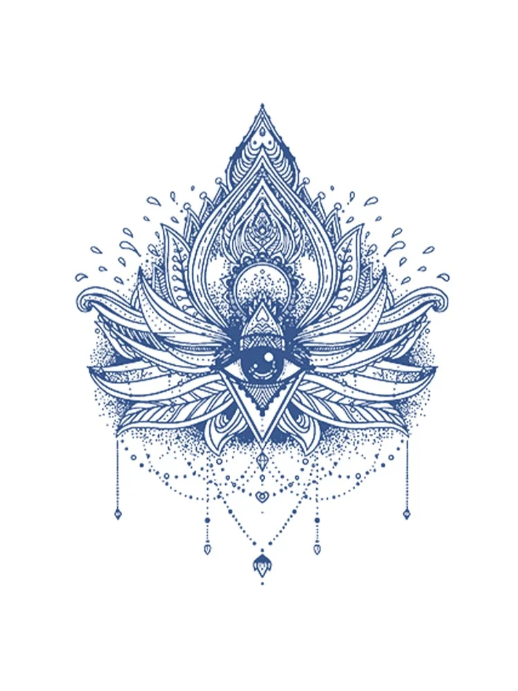 KT101-150 Semi-permanent herbal juice tattoo sticker flower arm clavicle non-reflective simulation tattoo large picture flower