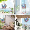 1PC Butterfly 5D DIY Diamond Painting Wind Chimes Suncatcher Kit Double Sided Diamond Art Kits Suncatcher with Crystal Pendant for Home Wall Window Decor Adults DIY Art Craft