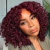 Short Kinky Curly Bob Wigs with Bouncy Curls Hair