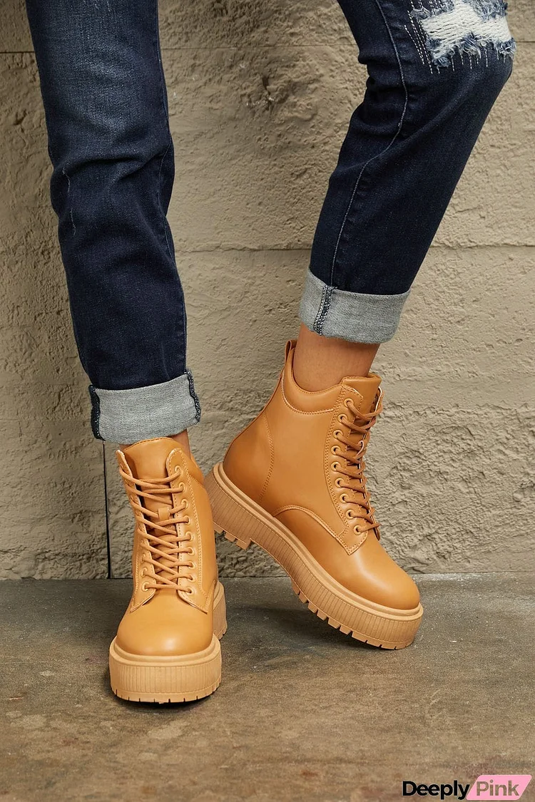 East Lion Corp Platform Combat Boots