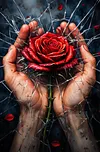 Luxury AB Velvet Diamond Painting Kit - Thorned Rose