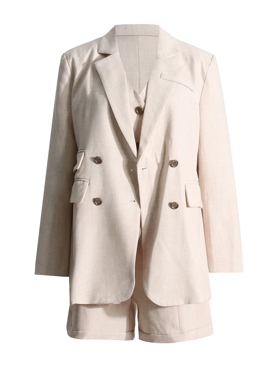 Toloer Toloer 2024 New Simple Temperament Long-Sleeved Suit Jacket Vest Suit Pants Suit Female Professional Wear Three-Piece Suit-Outfit Ideas