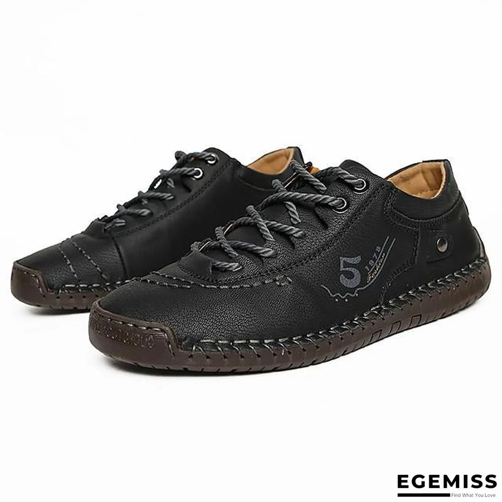 Men's Summer / Fall Classic / Casual Daily Office & Career Oxfords Faux Leather Non-slipping Wear Proof Black / Yellow / Khaki | EGEMISS