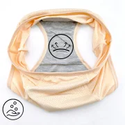 Damokan High Elasticity Menstruation Underwear Mid Rise Leak-proof Safety Briefs Plus Size Seamless Panties Nude Cotton Solid Lingerie