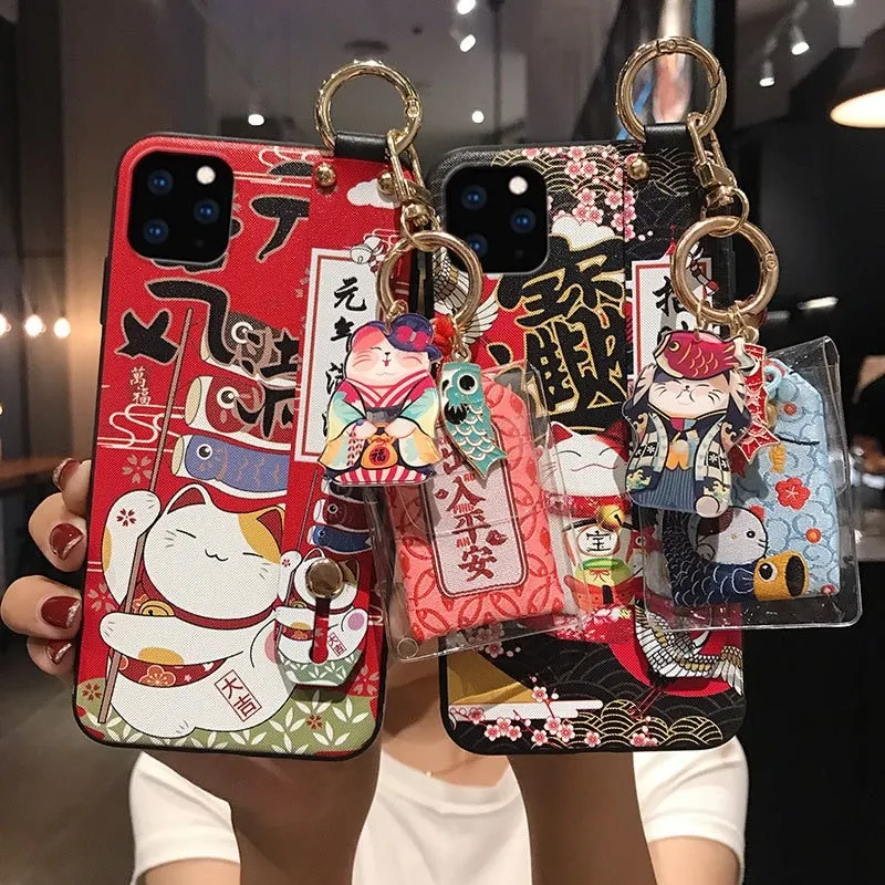 pearl phone case Pearl Embrace Cream Heart-Lined Phone Case