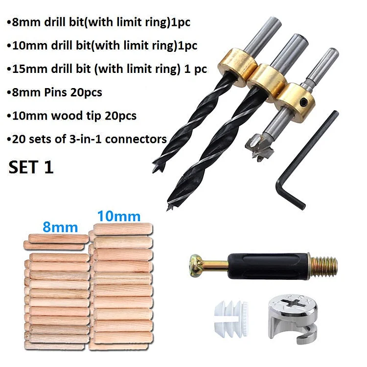 🔥New Year Promotion 49% OFF🔥 3 in 1 Adjustable Woodworking Drilling Locator Puncher Tools