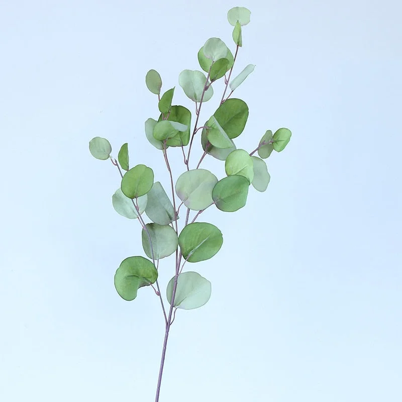 Autumn Artificial Plant Faux Leaves Eucalyptus Long Branch Wedding Home Decoration Silk Flowers Fake Plants DIY Wall Arrangement