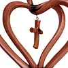 Resin Entwined Heart & Cross Christian Wedding Sculpture Symbolizing Husband Wife & God Two Hearts & Cross Keepsake for Weddings Anniversaries & Religious Gifts