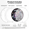 (18.5cm)DIY Acrylic Jigsaw Puzzle Window Hanging with Hanging Chain DIY Stained Glass Decoration Round Window Puzzle Decor for DIY Craft Project (Turtle)