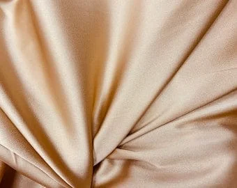 pornhint Pornhint Mulberry Silk Fabric  with elastane, sleep masks, hair scrunchy , turban , dress or blouse silk, dark nude  colour silk by the half a yard