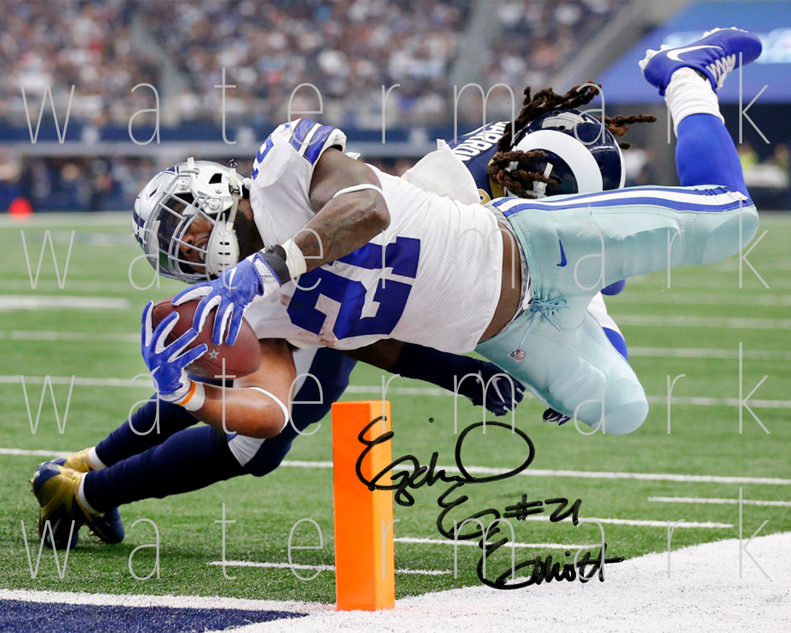 Ezekiel Elliott Cowboys NFL Football signed 8X10 print Photo Poster painting poster autograph RP