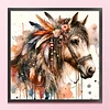 Horse-Partial 11CT Stamped Cross Stitch Bead Embroidery 36*36cm/14.17*14.17in tapestrymarket
