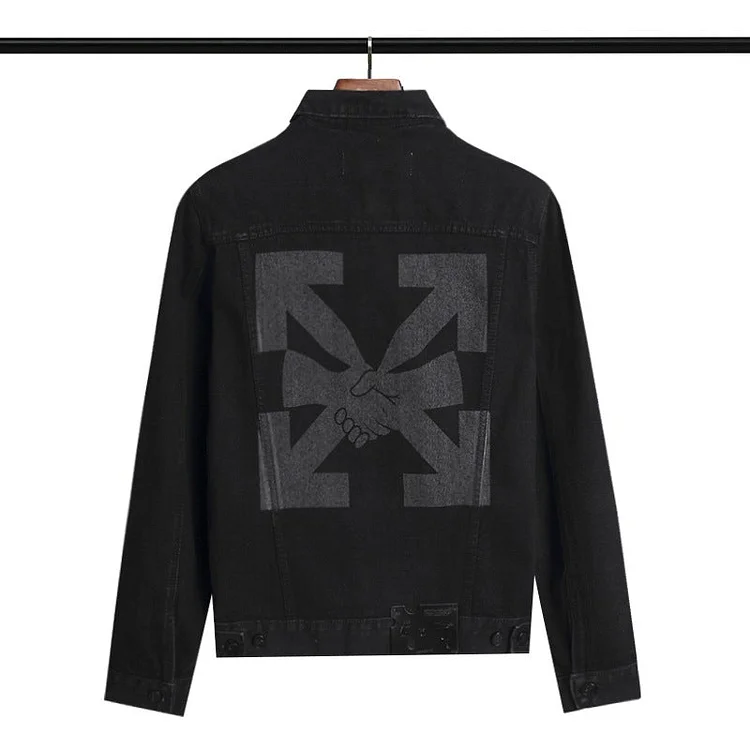 Off White Coats Spring and Autumn Denim Jacket Ow Men's and Women's Casual Jacket