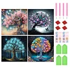 (US Local)4Pack Tree-Crystal Rhinestone Diamond Painting(30x30cm)