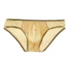 Men's low-waist sexy ice silk briefs