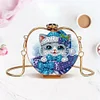 Katze DIY Diamond Painting Umhängetasche für Münzen Lippenstift Kopfhörer Geschenke