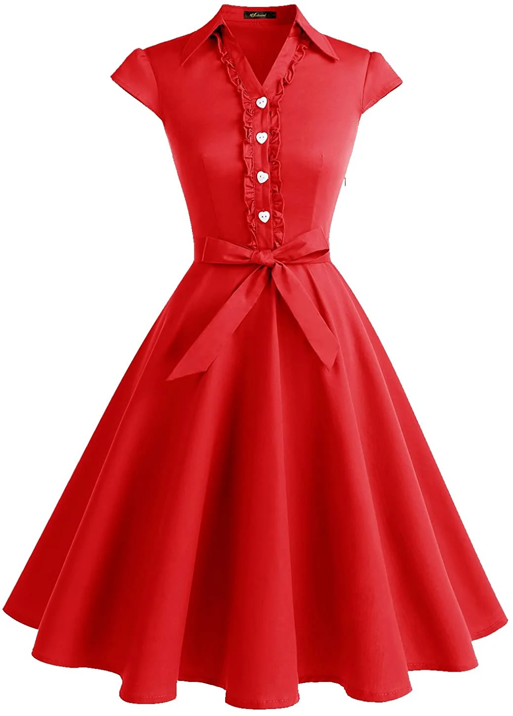 Wedtrend Women's 1950s Retro Rockabilly Dress Cap Sleeve Vintage Swing Dress