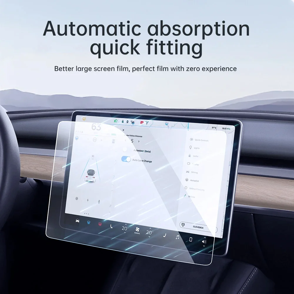 YONZEE Tesla Tempered Glass Screen Protector For Tesla 2024 Model 3