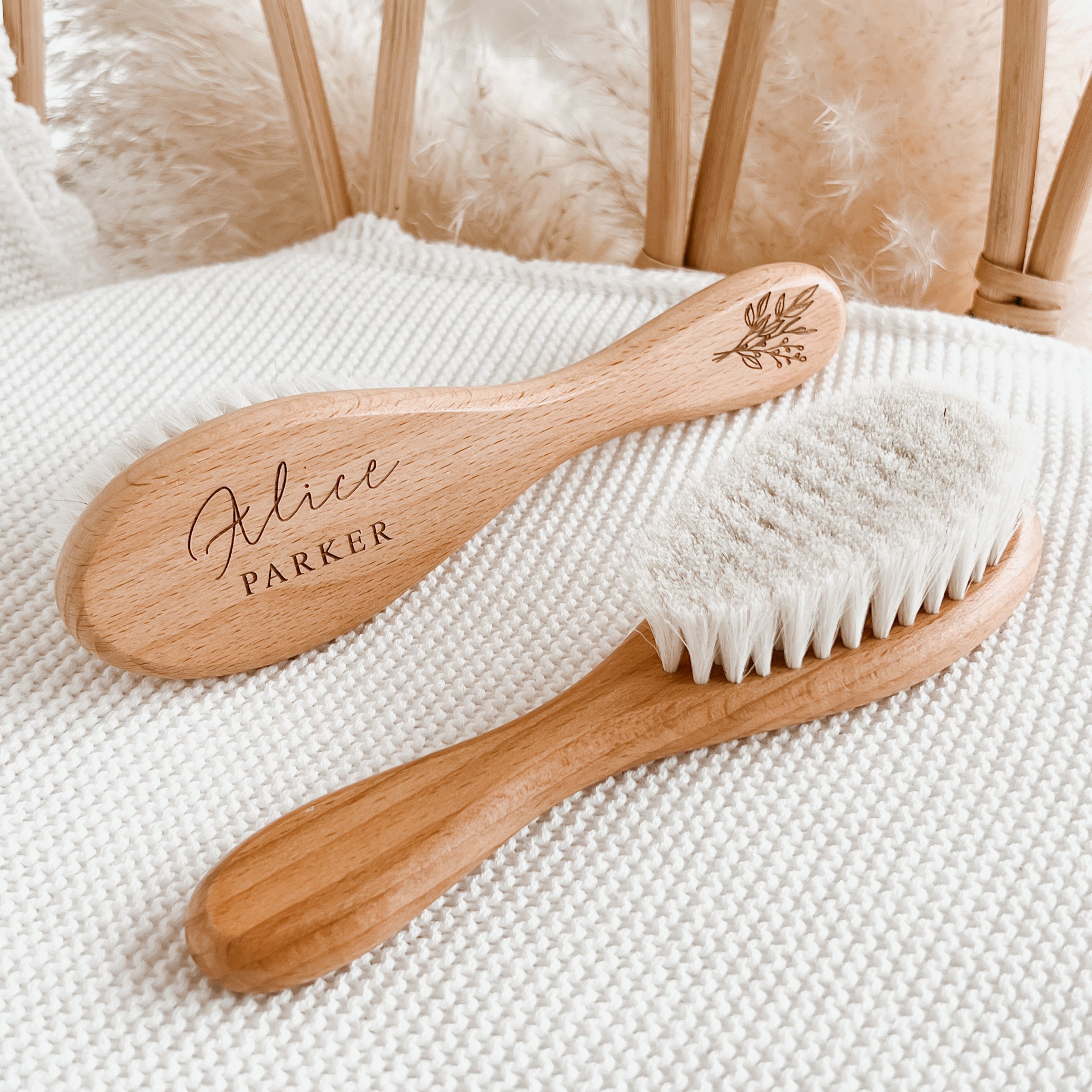 Loveyoufancy Personalised Wooden Baby Brush