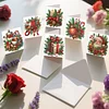 6PCS DIY Diamond Art Greeting Cards Xmas Atmosphere Congratulations Cards & Gift