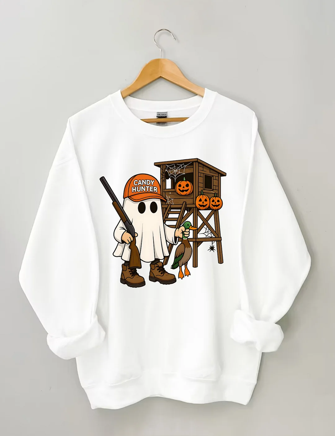 Candy Hunter Ghost with Duck Sweatshirt