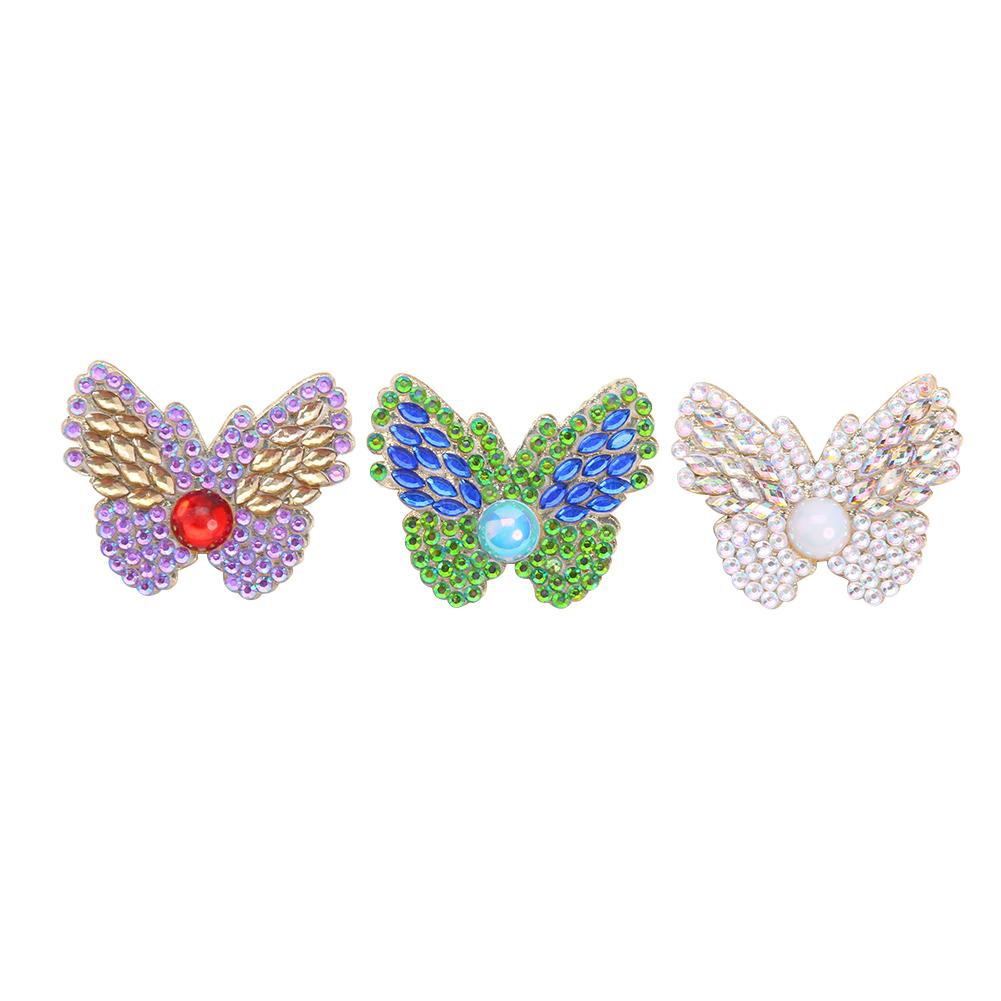 

3pcs Butterfly-DIY Creative Diamond Hairpin, 501 Original