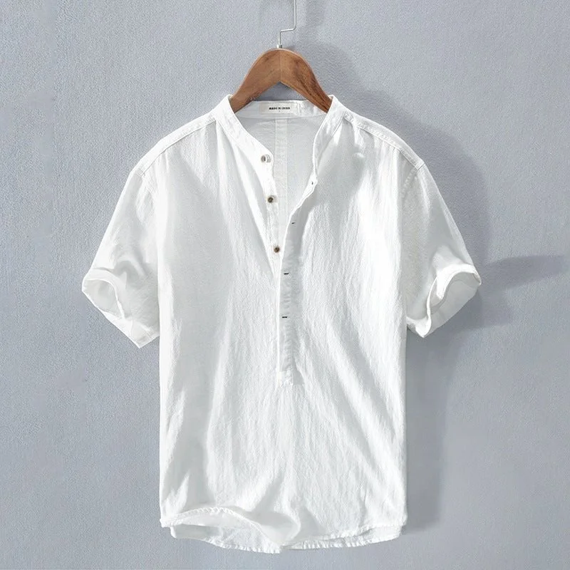 🔥 Men's New Linen Casual Short Sleeve Shirt