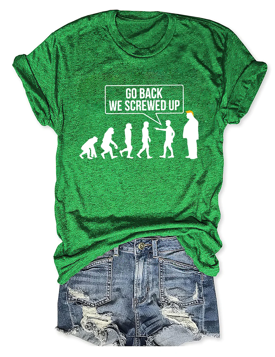 Go Back We Screwed Up Subtle FDT T-shirt