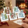 Kit de cartes de v&oelig;ux de peinture en diamant de No&euml;l 6Pcs pour adultes