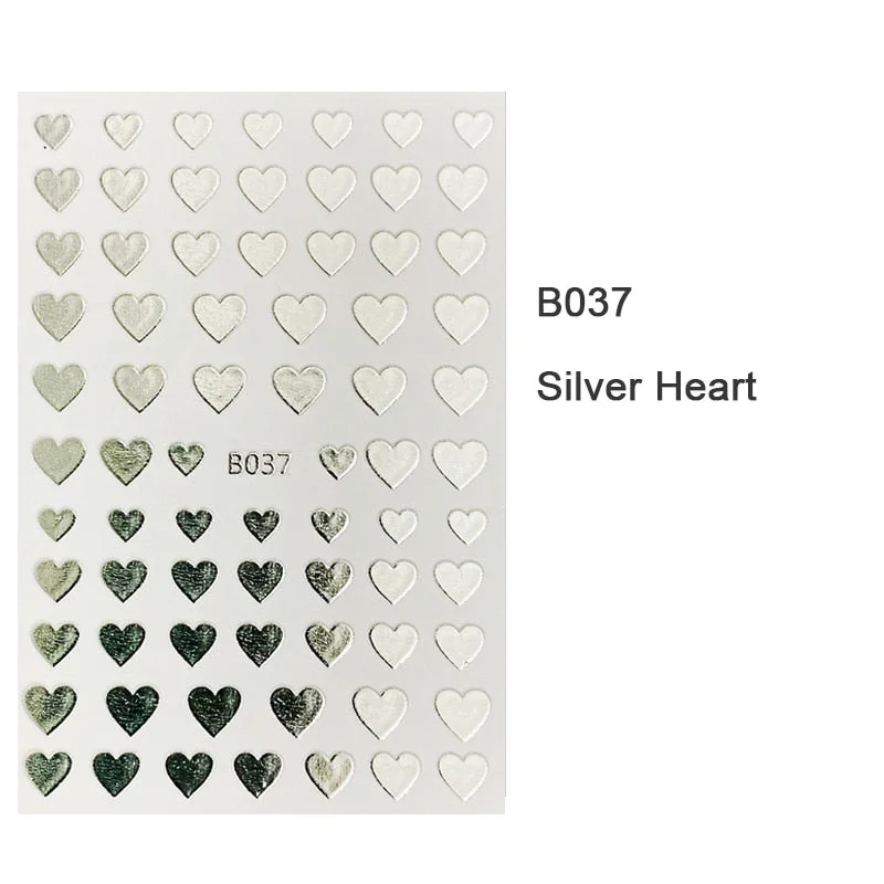 Valentines Manicure Love Letter Flower 3D Nail Art Stickers For Nails Inscriptions Nail Art Decoration Transfer Sliders Tips