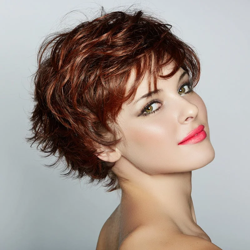 Popular Wig Realistic Oblique Bangs Fluffy Curly Wig Hot Sale