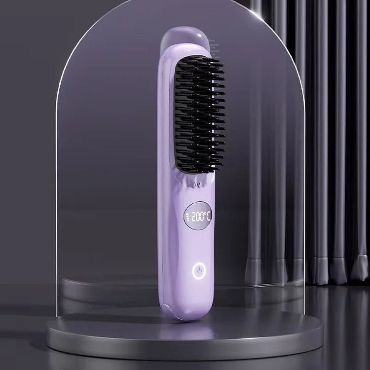 Cordless hair straightener with LED display