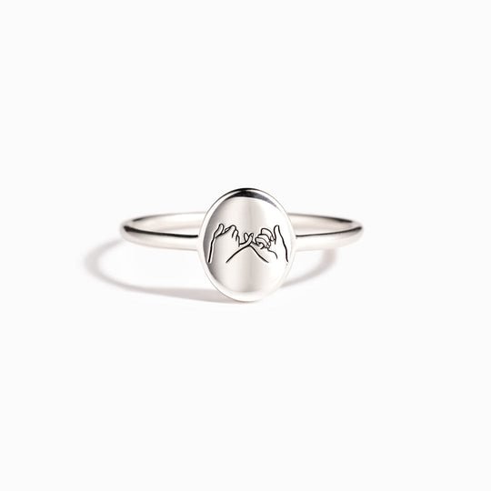 Mother&daughter Pinky Promise Ring S925