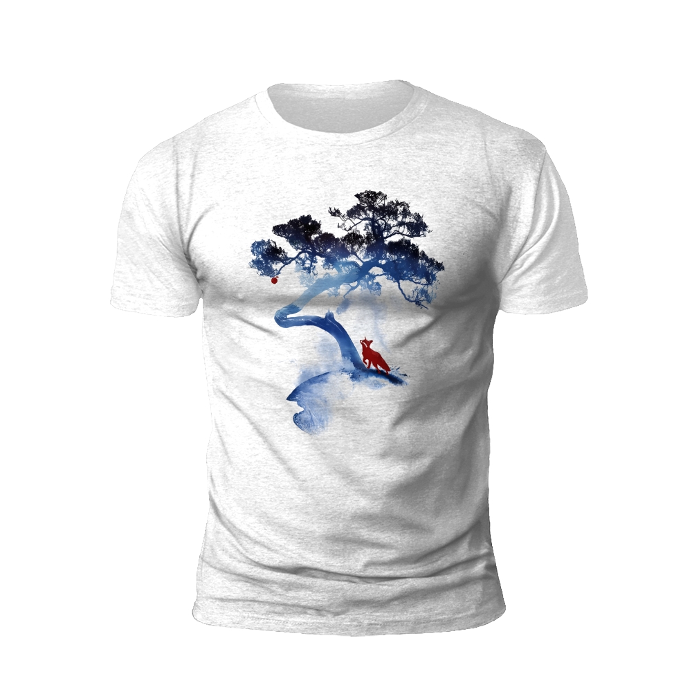 Whimsical Wanderer: A Fox's Journey Through Ink T-shirt