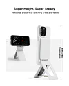 Phone Tripod Stand Compatible with iPhone 15/14/13/12 Series, Angle Adjustment & Strong Magnets & MagSafe Compatible MOVAS Invisible Selfie Stick Tripod