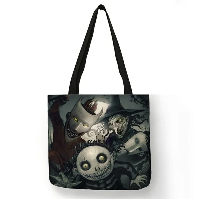 Linen Eco-friendly Tote Bag - Halloween