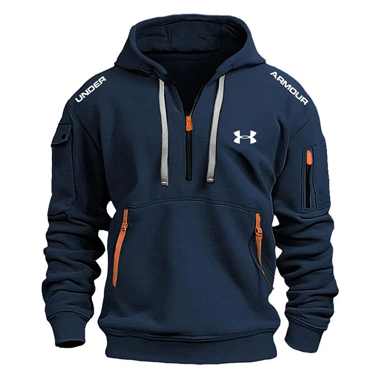 Men's Zipper And Multi Pocket Sport Casual Sweatshirt