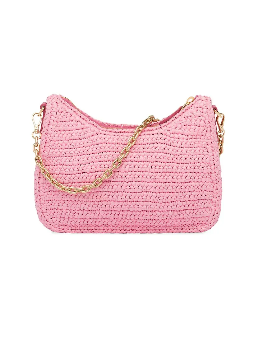 Prada Re-edition 2005 Raffia Bag pink