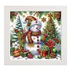 5D DIY Partial Special Shaped Drill Diamond Painting Xmas Snowman With Frame Kit19.2x19.2cm