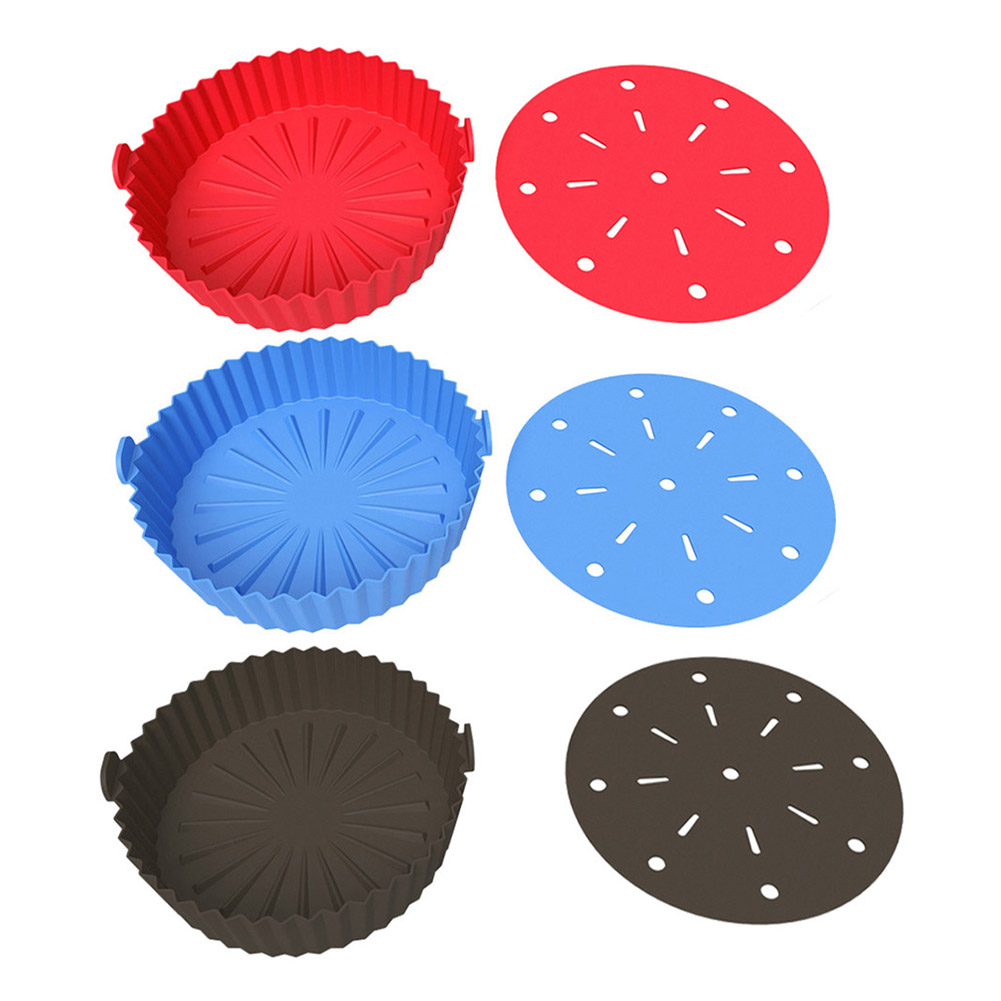 

Silicone Air Fryer Liner Easy Clean Round Air Fryers Pot Oven Replacement Basket, Grey, 501 Original